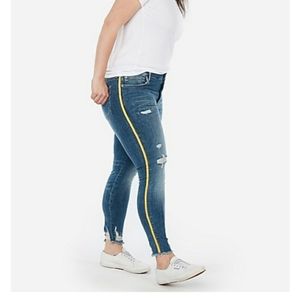 Express Ankle Side Stripe Jean Leggings
